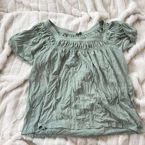 Anthropologie Green Top XS